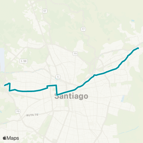 Red Pudahuel - Cantagallo map