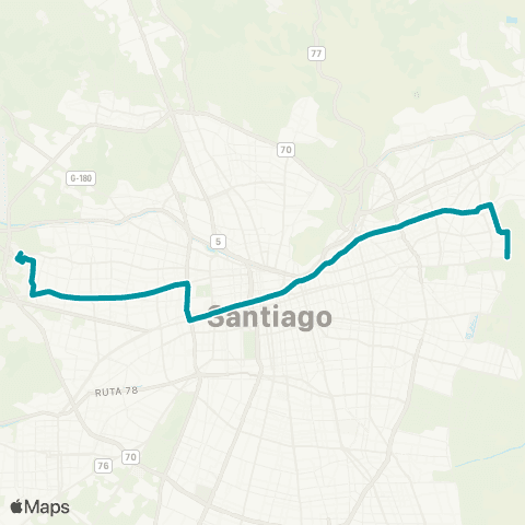 Red Enea - las Condes map