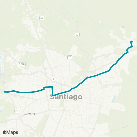 Red Pudahuel - la Dehesa map