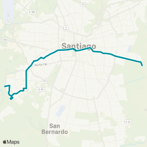 Red Maipu - Peñalolen map