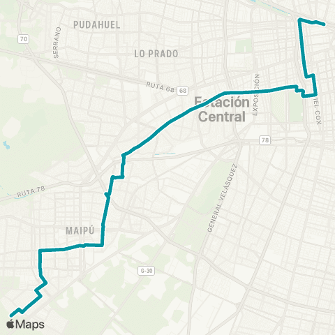 Red Maipu - Mapocho map