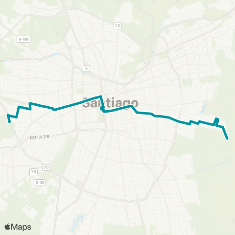 Red Pudahuel Sur - Rio Claro map