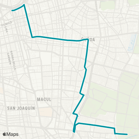 Red (M) Salvador - San Luis de Macul map