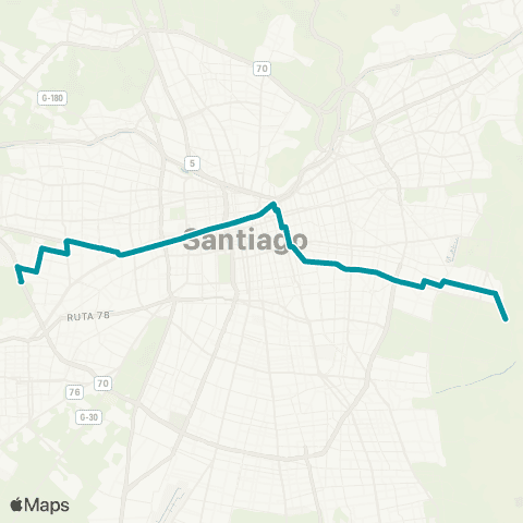 Red Pudahuel Sur - las Parcelas map