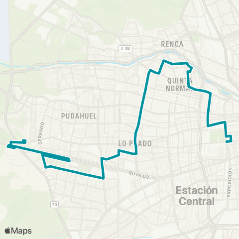 Red Pudahuel Sur - (M) Quinta Normal map