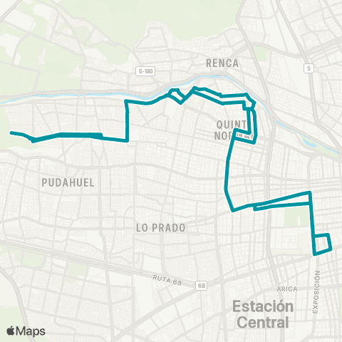 Red Cerro Navia - (M) Estacion Central map