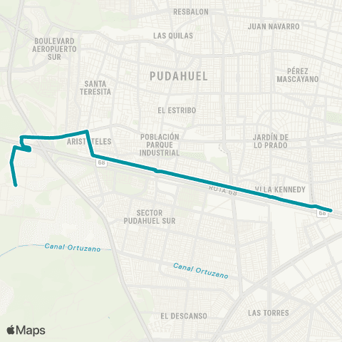 Red (M) Pajaritos - Puerto Santiago map