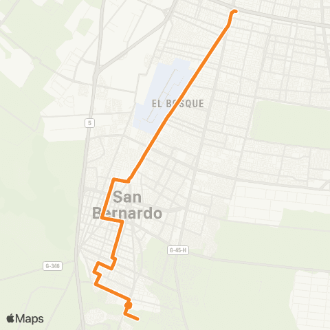 Red (M) la Cisterna - San Bernardo map