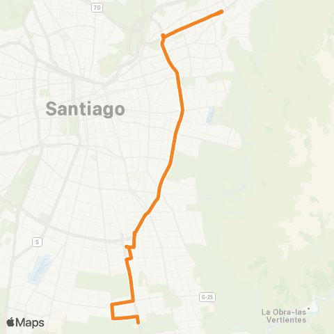 Red La Pintana - Mall Alto las Condes map