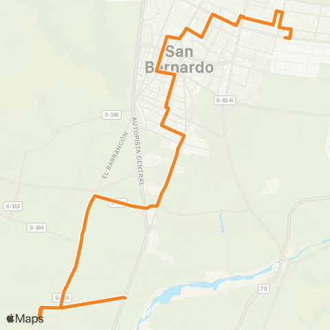 Red San Francisco - Villa la Estrella map