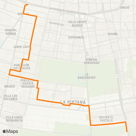 Red (M) la Cisterna - el Castillo map