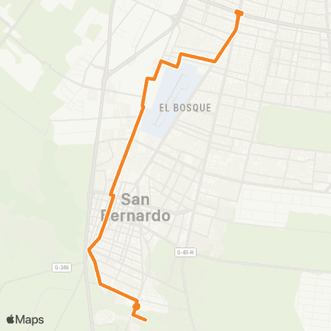 Red Estacion 5 Pinos - (M) la Cisterna map