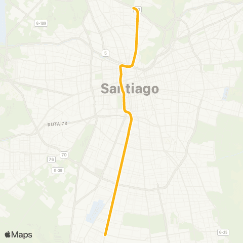 Metro Vespucio Norte - La Cisterna map