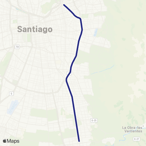 Metro Tobalaba - Plaza de Puente Alto map