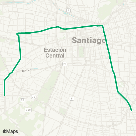 Metro Plaza de Maipú - Vicente Valdés map