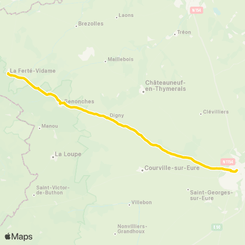 Rémi 28 La Ferté Vidame - Chartres map