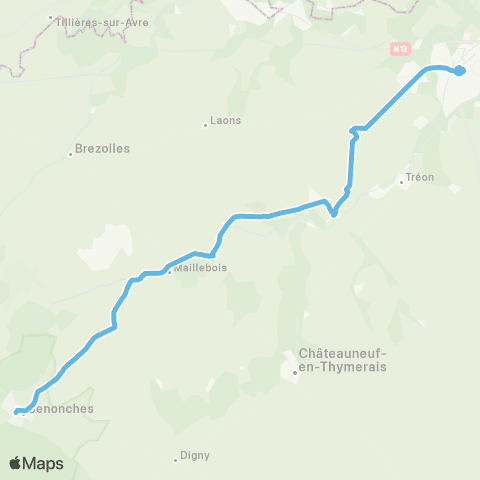 Rémi 28 Senonches - Dreux map
