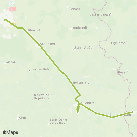 Rémi 36 Culan - La Châtre - Chateauroux map