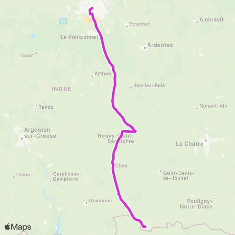 Rémi 36 Aigurande - Chateauroux map