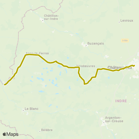 Rémi 36 Tournon-St-Martin - Azay-le-Ferron - Chateauroux map