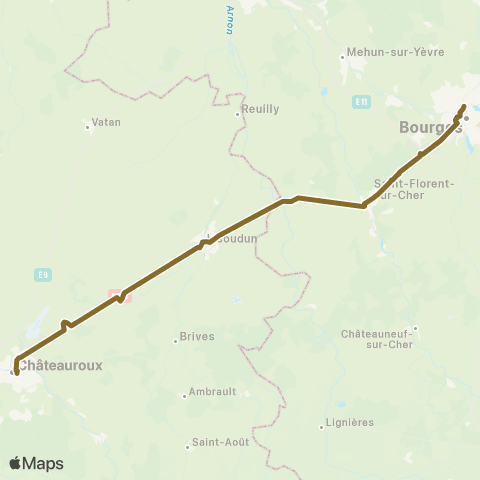 Rémi 36 Châteauroux - Bourges map