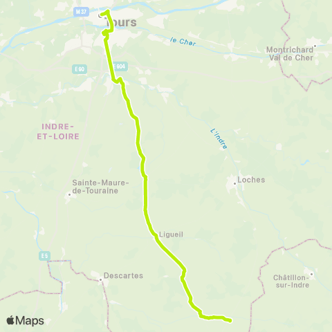 Rémi 37 Preuilly-sur-Claise - Tours map