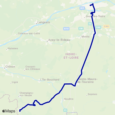 Rémi 37 Richelieu - Tours map