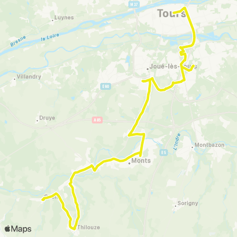 Rémi 37 Saché - Tours map