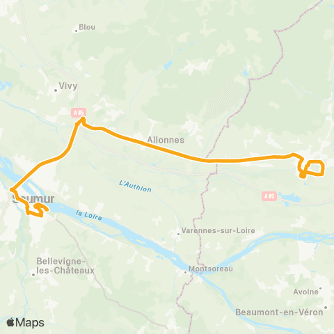 Rémi 37 Bourgueil - Saumur map