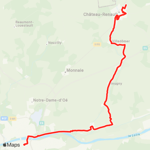 Rémi 37 Château-Renault - Tours map