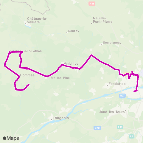 Rémi 37 Savigné-sur-Lathan - Tours map