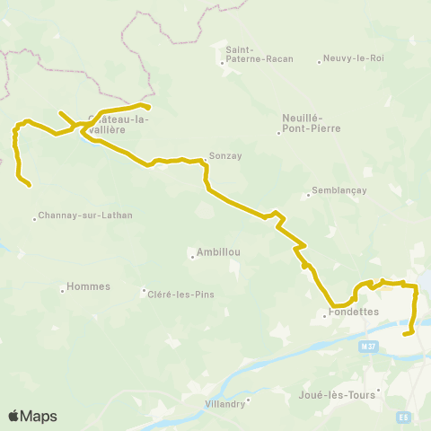 Rémi 37 Château-la-Vallière - Tours map