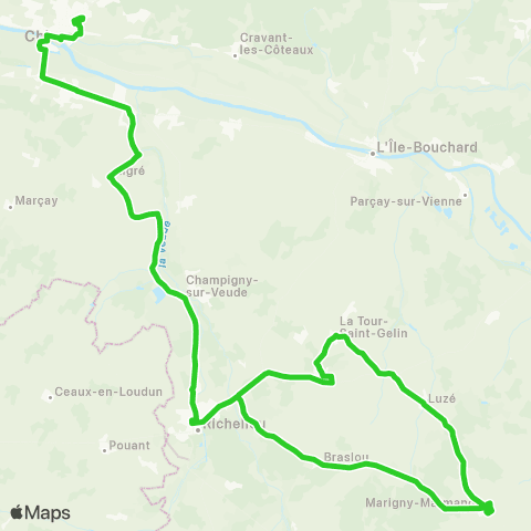 Rémi 37 Richelieu - Chinon map