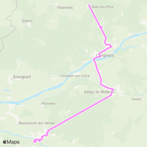 Rémi 37 Langeais - Azay-le-Rideau - Chinon map