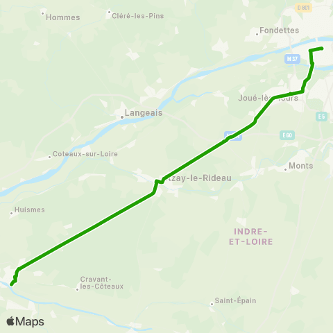 Rémi 37 Tours - Chinon map