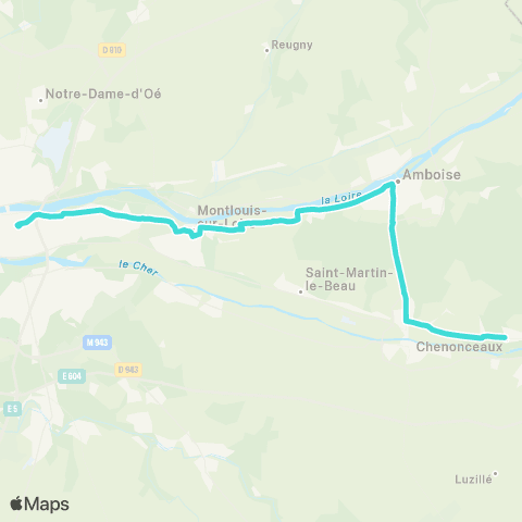 Rémi 37 Chenonceaux - Amboise - Tours map