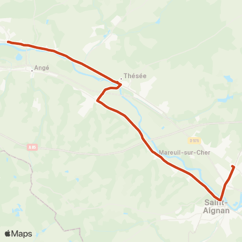 Rémi 41 Bourré - Saint Aignan - Noyers map