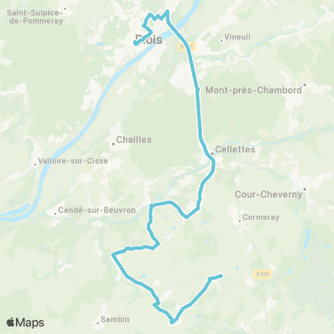 Rémi 41 Fresnes - Blois map