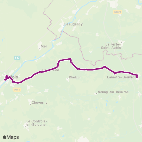 Rémi 41 Lamotte Beuvron - Blois map