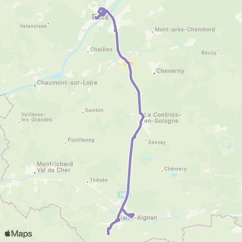 Rémi 41 Selles sur Cher - Blois map