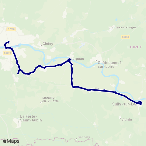 Rémi 45 Pierrefitte-ès-Bois - Gien - Sully-s/-Loire map