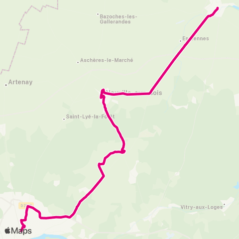 Rémi 45 Orléans - Pithiviers map