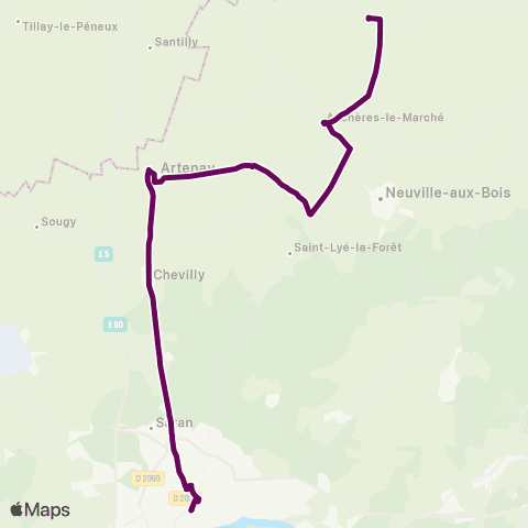 Rémi 45 Bazoches les Gallerandes - Orléans map