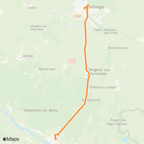 Rémi 45 Montargis - Gien map