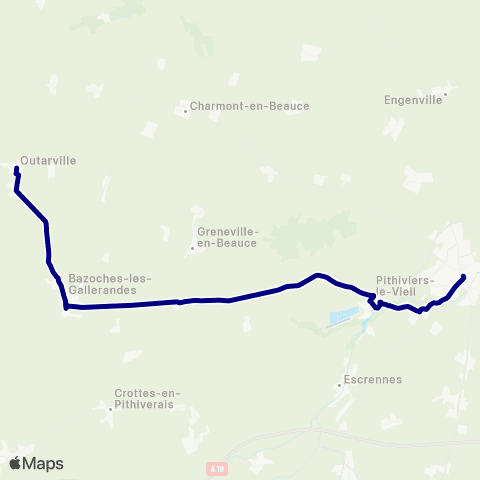 Rémi 45 Outarville - Pithiviers map