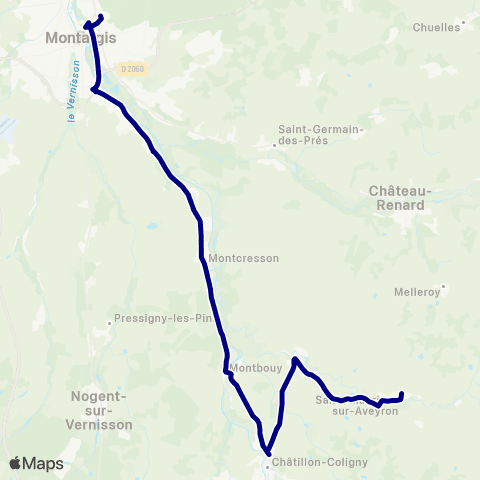 Rémi 45 Montargis - Châtillon Coligny map