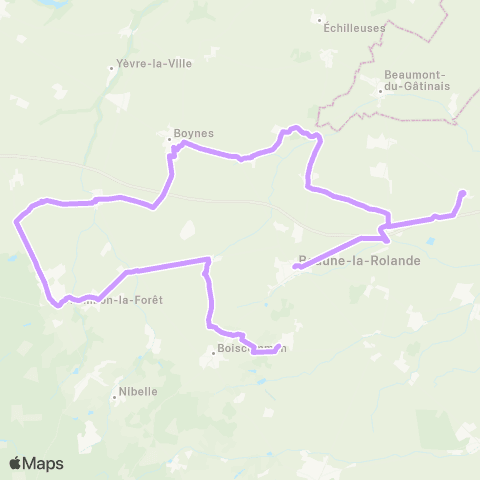 Rémi 45 Beaune la Rolande map