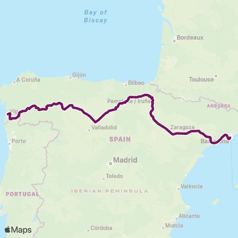 Renfe Larga Distancia map