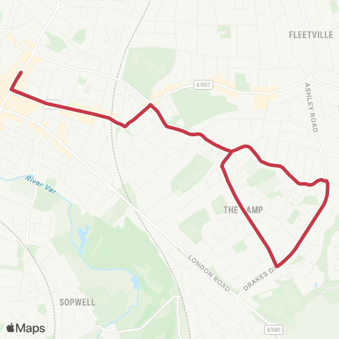 Red Eagle St Peter's Street - St Peter's Street map