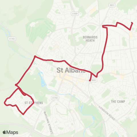 Red Eagle St Albans City Railway Sta - St Albans City Railway Sta map